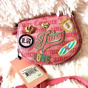 Juicy Couture miniPink Patch Pocket Crossbody Bag